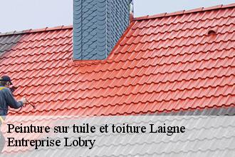 Peinture sur tuile et toiture  laigne-53200 Entreprise Lobry